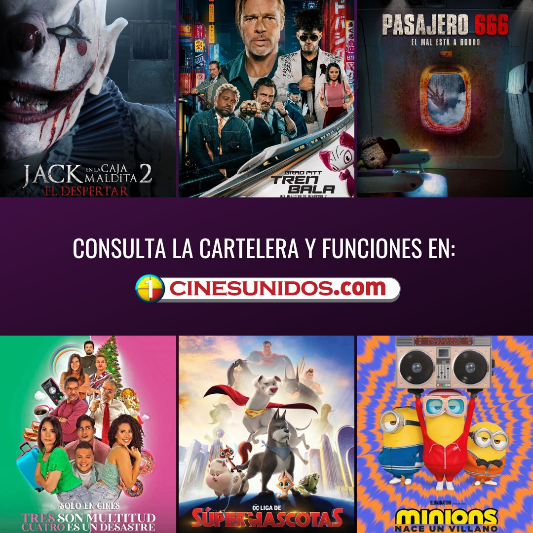 ¡Feliz lunes, cinéfilos! Y decimos feliz porque como cada lunes, HOY es #LunesPopular 😎🎬

Vente hoy a nuestras salas y disfruta de 50% de descuento en tus boletos 🙌🎟️

¿Cuál de estas películas te falta por ver? 👀🍿

#CinesUnidos #CU #MuchoMásQuePelículas