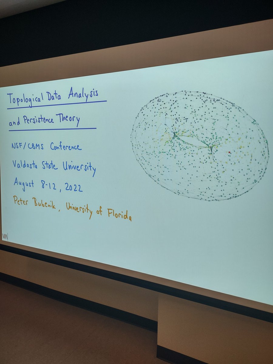 VSU_AMP's tweet photo. It's starting!! The VSU CBMS Conference on Topological Data Science and Persistence Theory! #TDA @VSU_CoSM https://t.co/lHHSdAX147