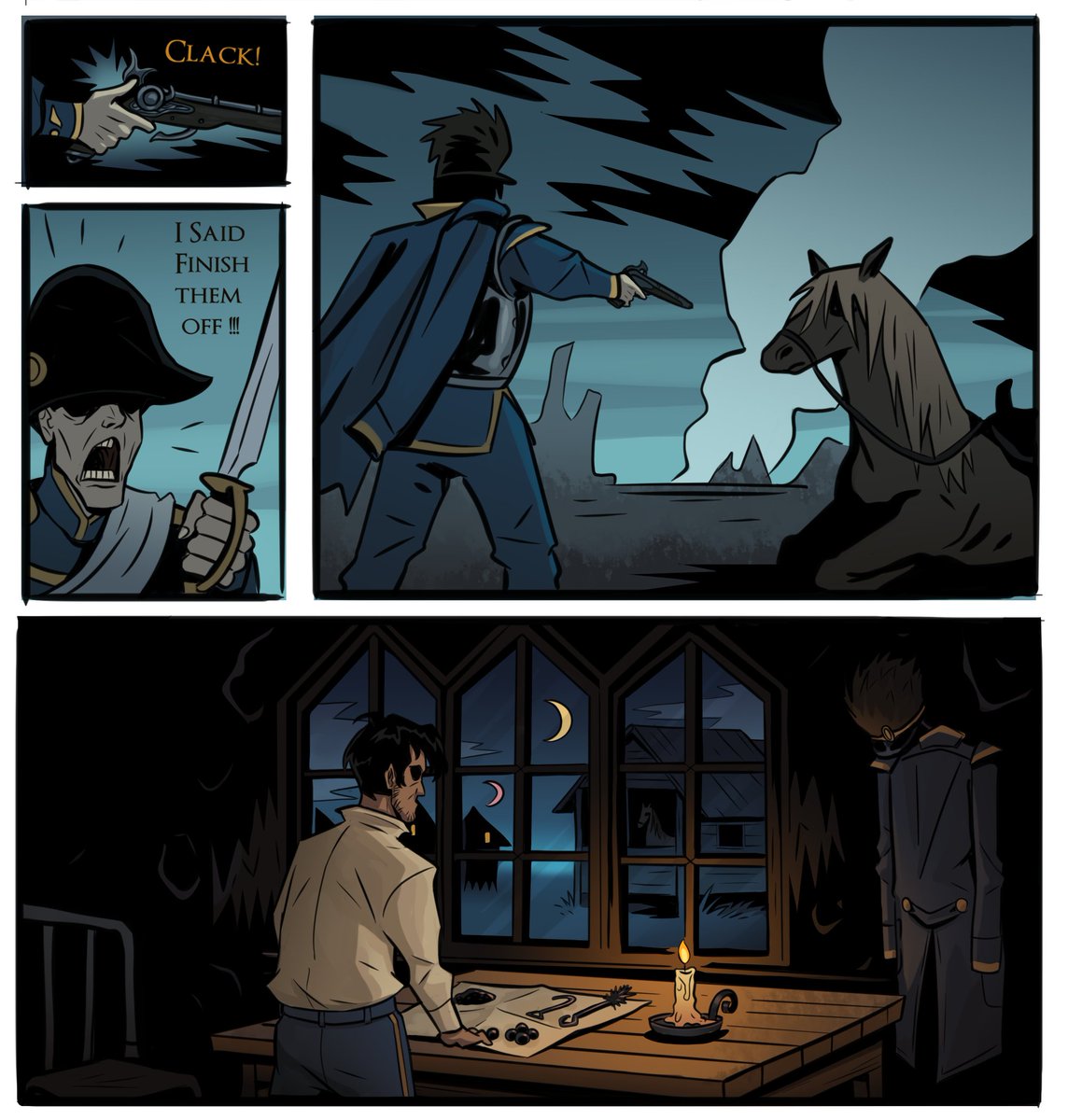 DuelistGame's tweet photo. The comic book about Deserteur. Enjoy!  
#comicbook #gamedev #indiedev https://t.co/oqRdG4wYJm