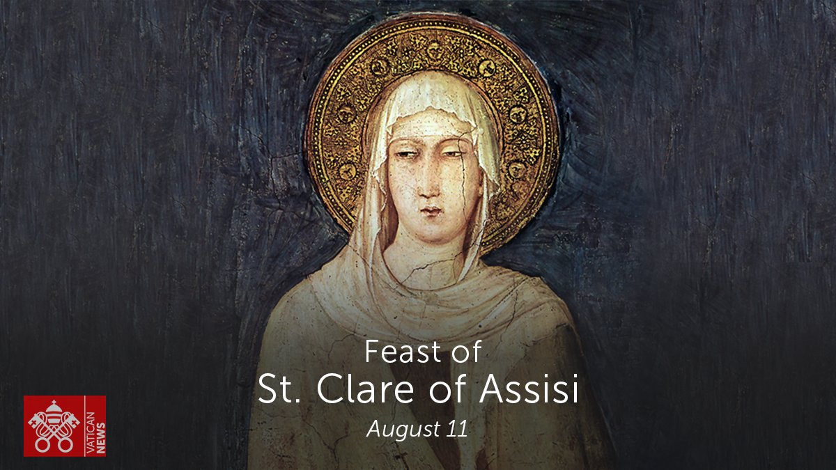 Today is the feast day of St. Clare of Assisi, the first follower of St