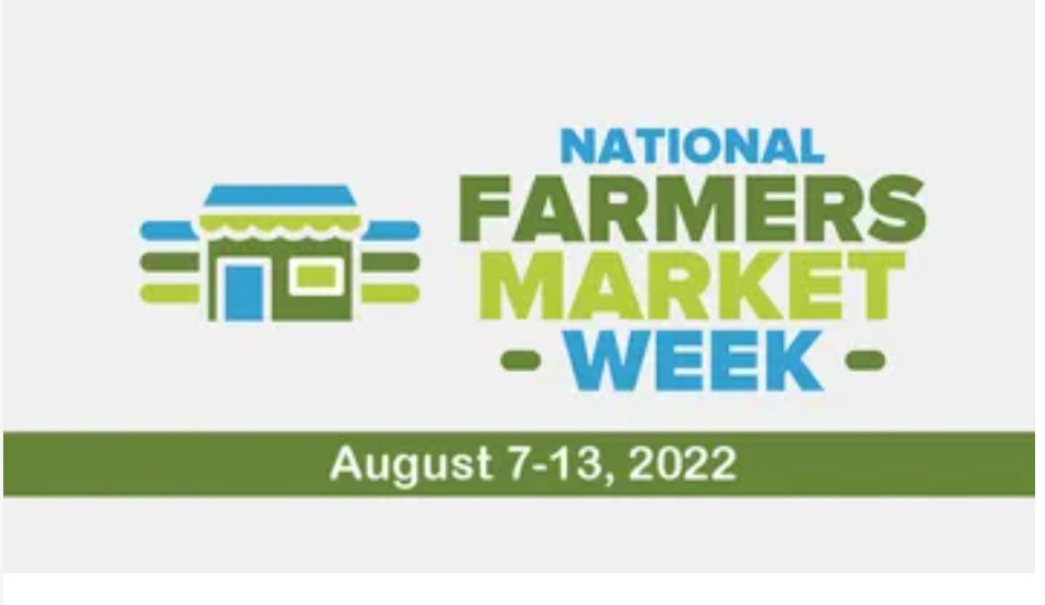 It's National Farmers Market Week! 

"Farmers markets play a critical role in our communities connecting producers and consumers, strengthening nutrition security and contributing to a fair, competitive, distributed, and resilient food system." (USDA)