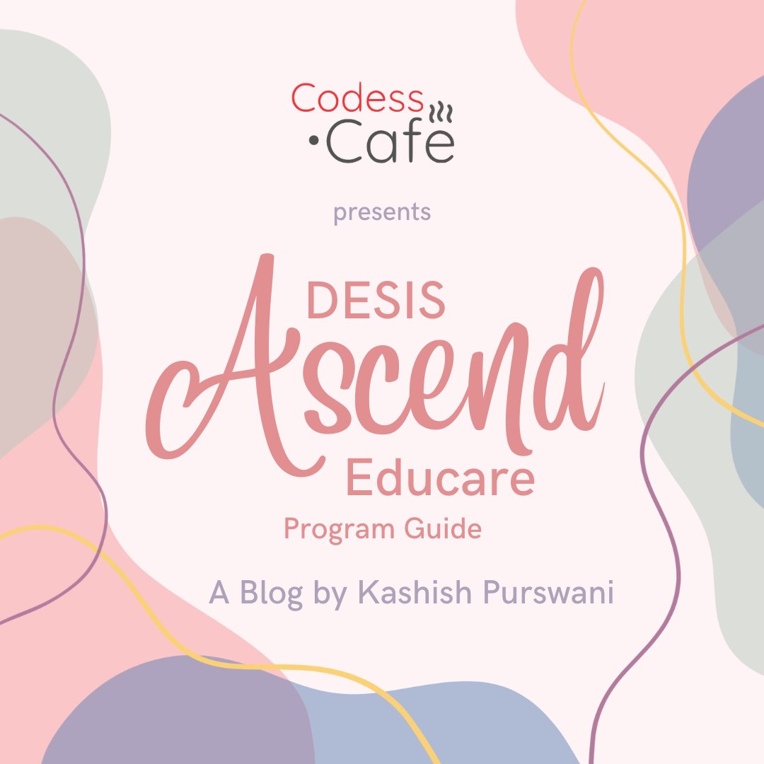 🚨New blog alert!! 

This week's blog by our fellow member <a href="/Kashish0582/">Kashish Purswani</a> aims to provide details regarding the DESIS Ascend Educare Program. Kashish was a DESIS fellow last year and will be sharing her experience with us in detail!

Blog Link: medium.com/codess-cafe/de…