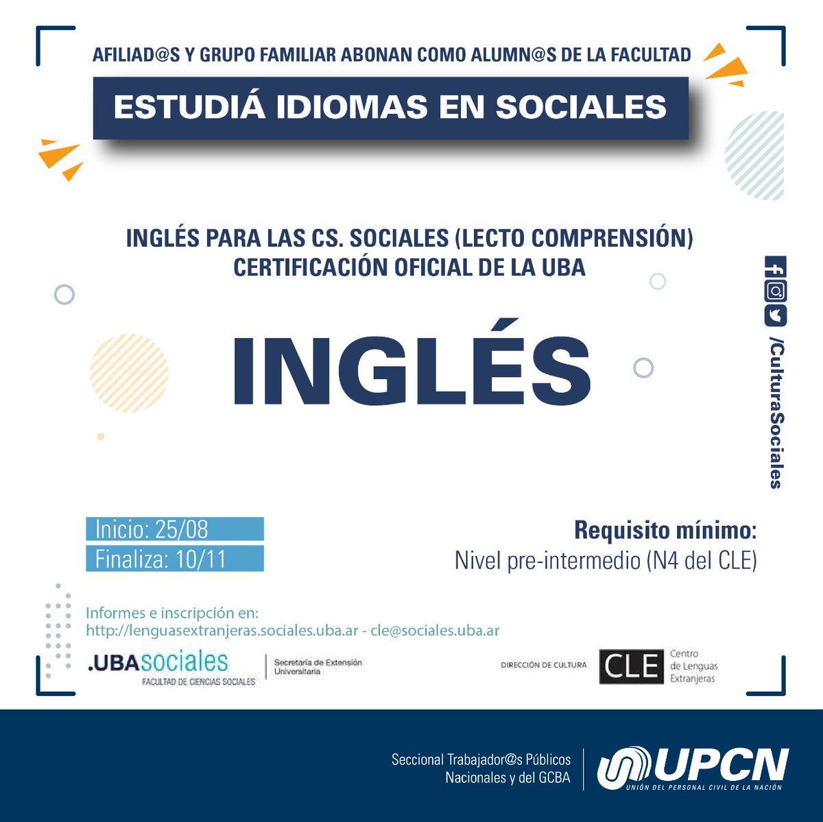 Estudia idiomas en sociales 📌