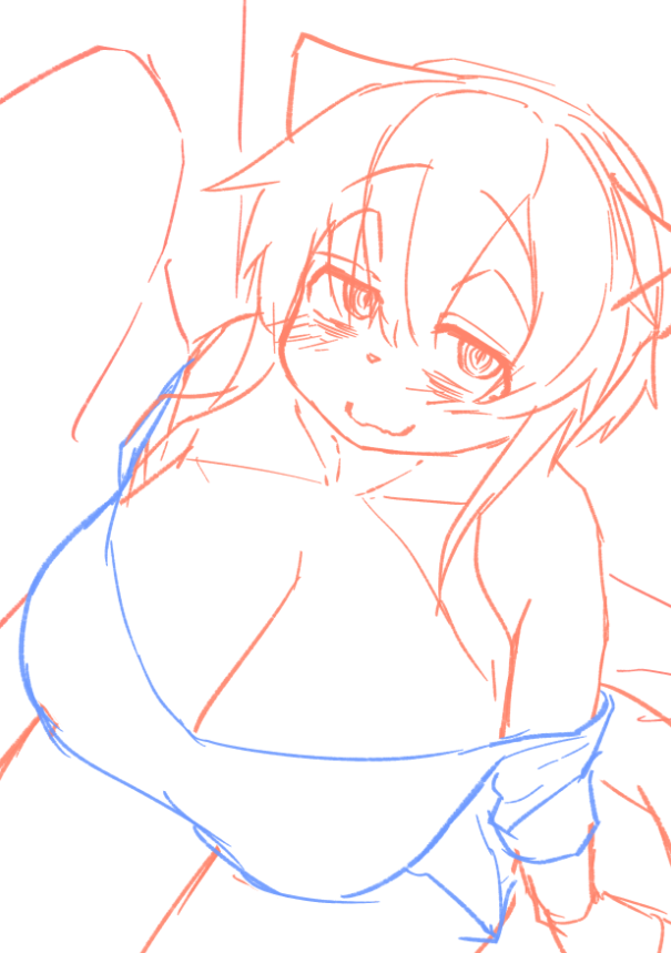 次回のFANBOX用ラフ
三毛猫ちゃんとルーズで怠惰にあいまいな甘い生活をしたい… 