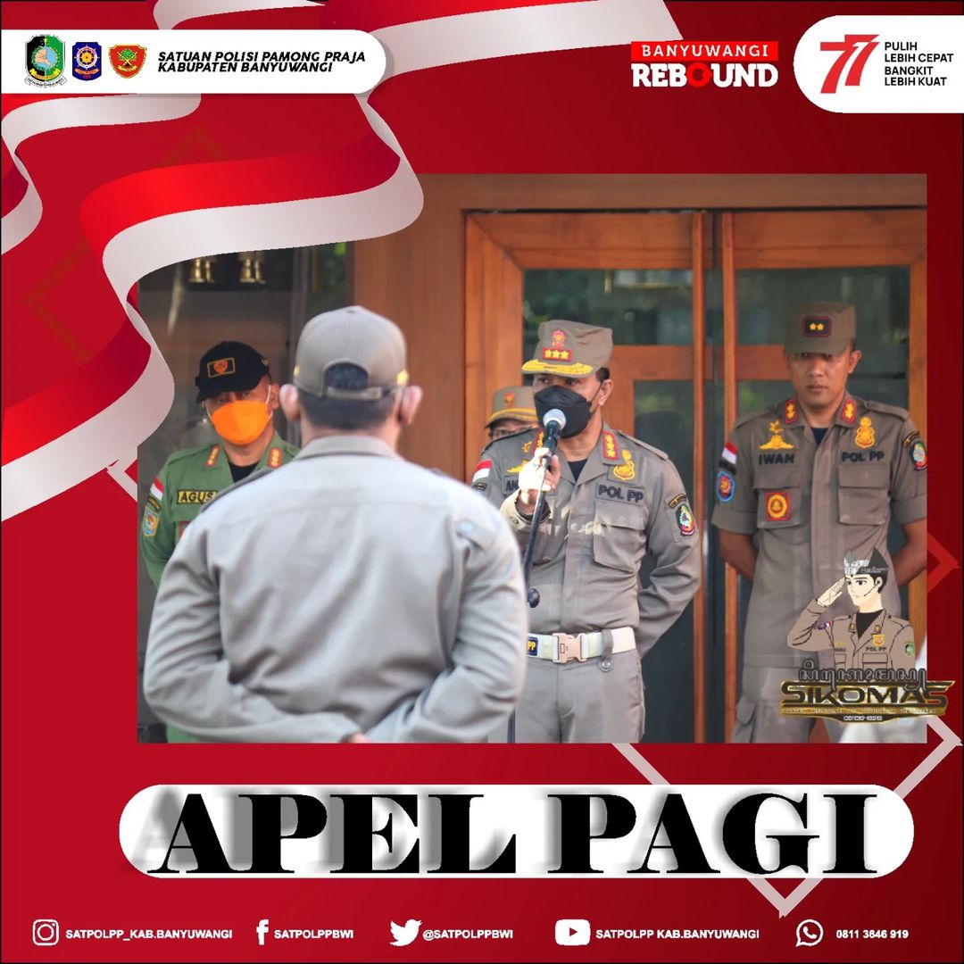 satpolppbwi's tweet photo. Senin, 08 Agustus 2022

🌻🌻🌻🌻🌻🌻🌻🌻🌻

Satuan Polisi Pamong Praja Kabupaten Banyuwangi melaksanakan apel pagi

selengkapnya...
@wawanyadmadi
@anacleto52
@SatpolPPJatim
@banyuwangi_kab
@ditpolpp_linmas https://t.co/EsOjSitXie