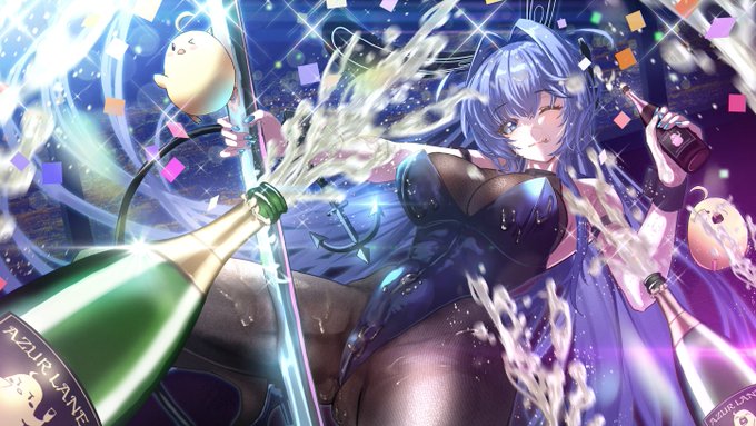 シャンパンパーティー!✨🍾
「せっかくのパーティー、楽しまなきゃ損でしょ?」

アズレン5周年イラコンに参加させていただきました〜!実際のロード画面をイメージして制作しました🥂🥂
https://t.co/pCQQyqrBBs

#アズレン5周年イラコン 
#アズールレーン #ニュージャージー 