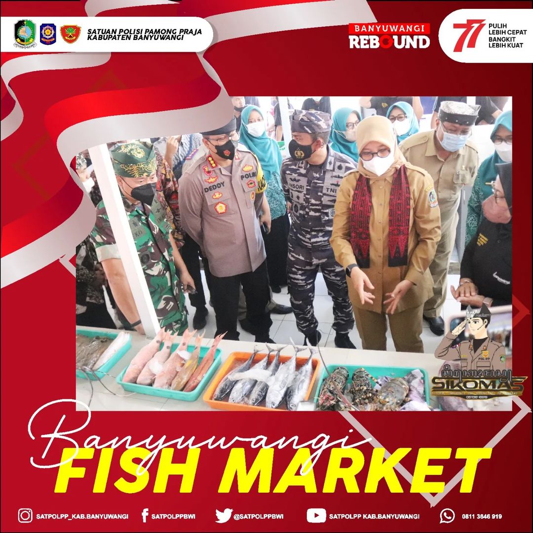 satpolppbwi's tweet photo. Hallo sobat Praja !
Senin, 08 agustus 2022 ,

Satuan polisi pamong praja kabupaten banyuwangi melaksanakan giat pengamanan festival Fish Market di kampung mandar 
@wawanyadmadi
@anacleto52
@SatpolPPJatim
@banyuwangi_kab
@ditpolpp_linmas https://t.co/IyDNBim8nf