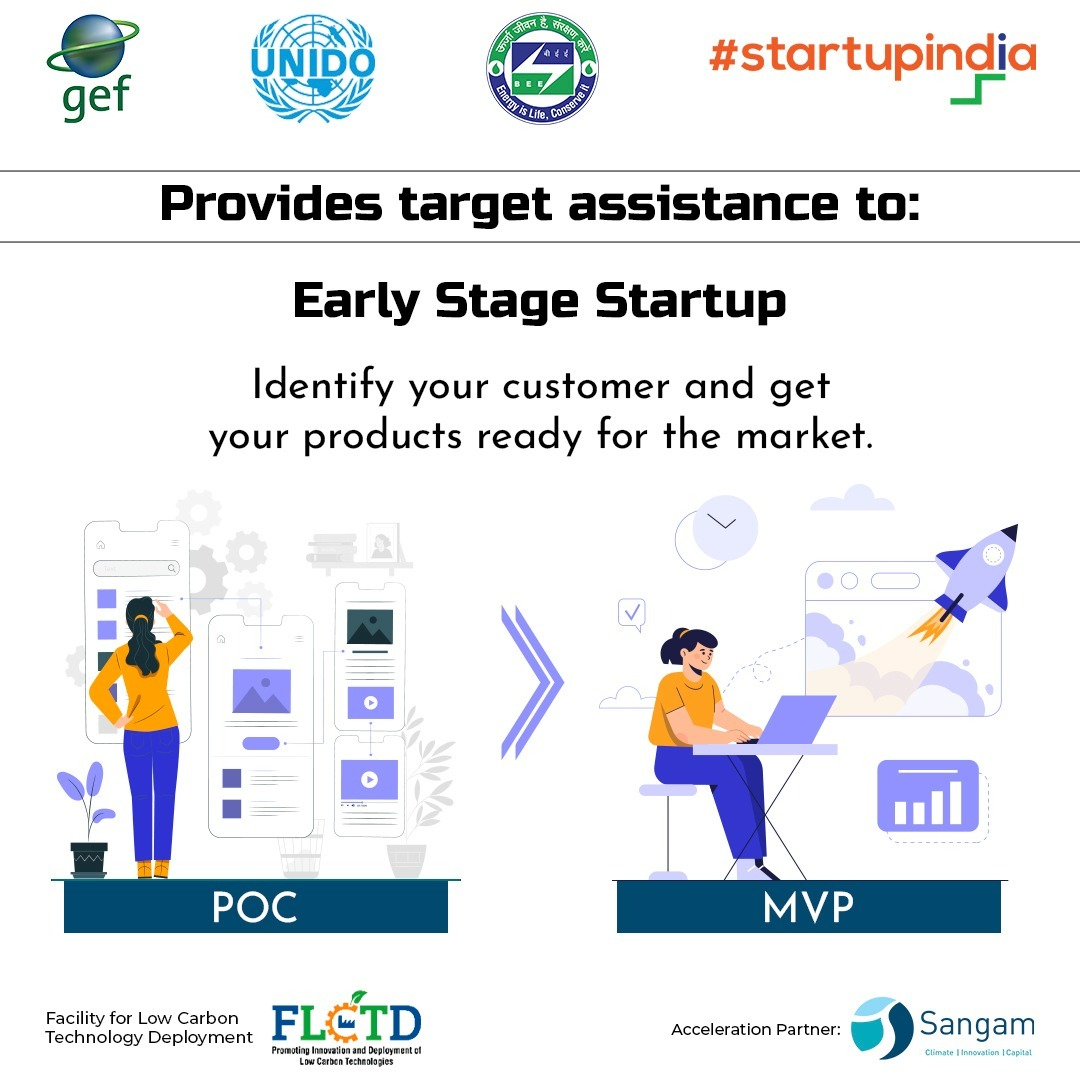 #FLCTDAccelerator4 provides assistance to #EarlyStage startups reach  #MVP stage from #POC stage. If you are a #cleantech #startup, apply now: bit.ly/3o5hj4f
#climatetech #renewable #Lowcarbontech #FLCTD4
@UNIDO @TheFLCTD @startupindia @sangamvc @theGEF @beeindiadigital