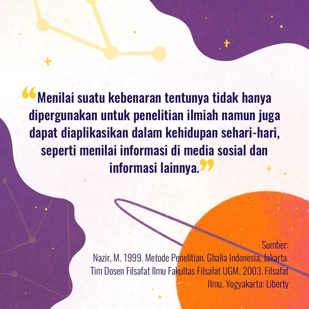 anyelirn's tweet photo. Dalam meningkatkan literasi sains, SuperStar juga perlu memahami cara mengetahui kebenaran dari sebuah pengetahuan. Tentunya kemampuan ini penting agar SuperStar dapat menilai suatu informasi dengan baik, terutama yang berasal dari media sosial. https://t.co/JmX7vUg7Xe
