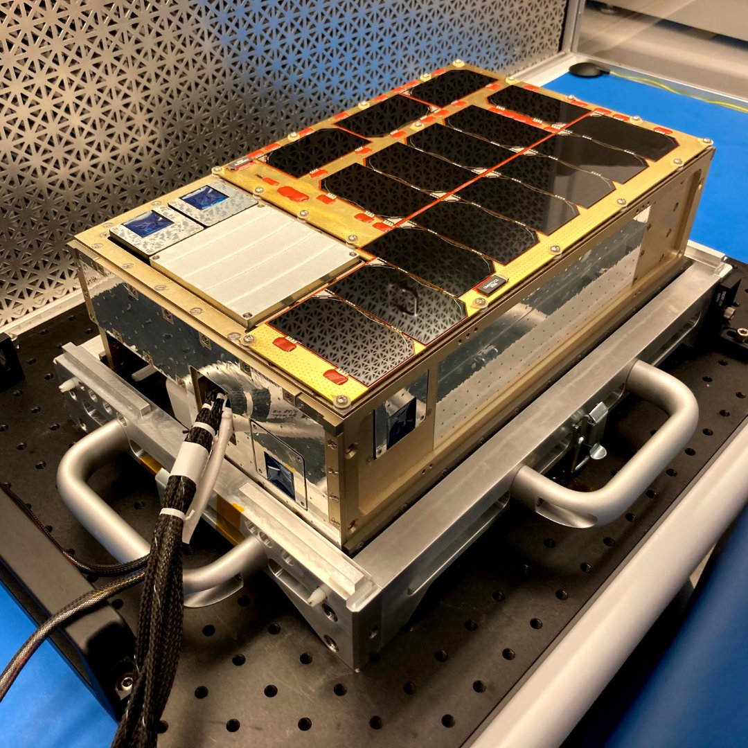 LASPatCU's tweet photo. Meet GTOSat! This @NASA CubeSat led by LASP researcher Lauren Blum will soon serve as a 'pathfinder' to test new radiation-tolerant technologies for SmallSats operating beyond LEO. 

Learn more at today's #SmallSat2022 talk at 5:15pm or visit our website: https://t.co/exLDgRVT4B https://t.co/xyY4dTC626