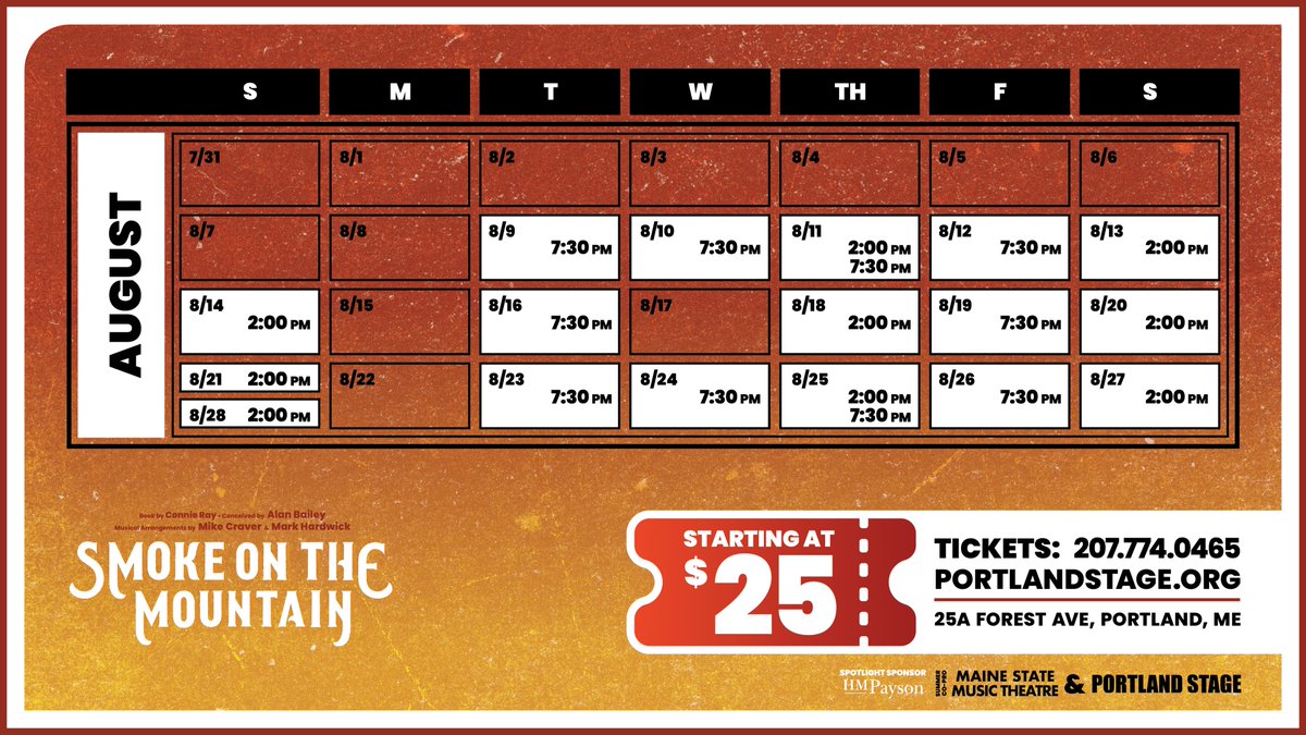 TEXT THE GROUP CHAT AND TELL YOUR FRIENDS to come out to a show this week at Portland Stage! #Maine #Theater #PortlandMaine #Musical #Theatre #Performingarts

Buy Tickets: portlandstage.org/show/smoke-on-…