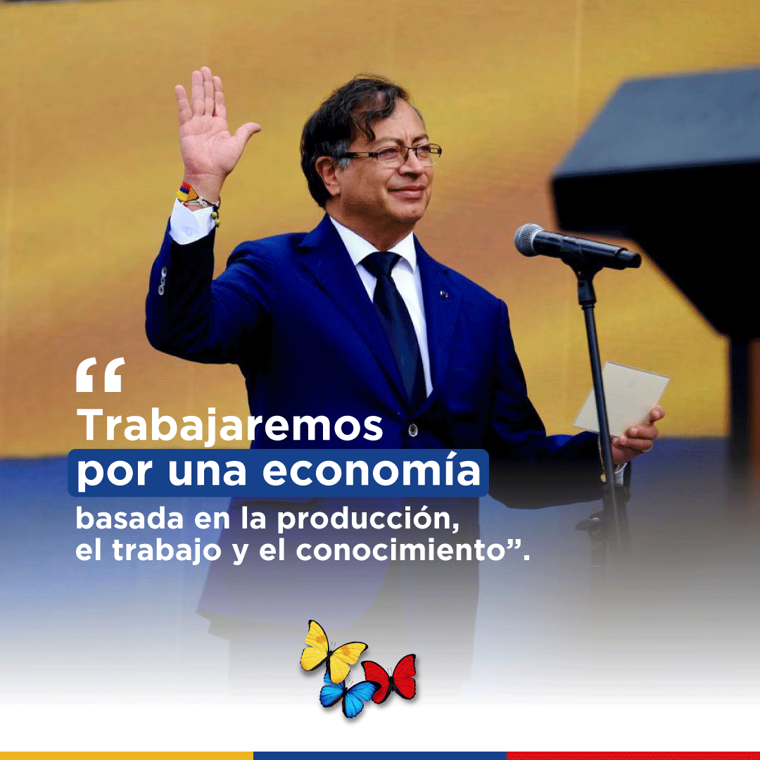 infopresidencia's tweet photo. #ComienzaTuGobierno | “La igualdad es posible si somos capaces de crear riqueza para todos y todas, y si somos capaces de distribuirla más justamente 💪🏼 Proponemos una economía basada en la producción, el trabajo y el conocimiento” Presidente @petrogustavo https://t.co/6HbqlIViJr