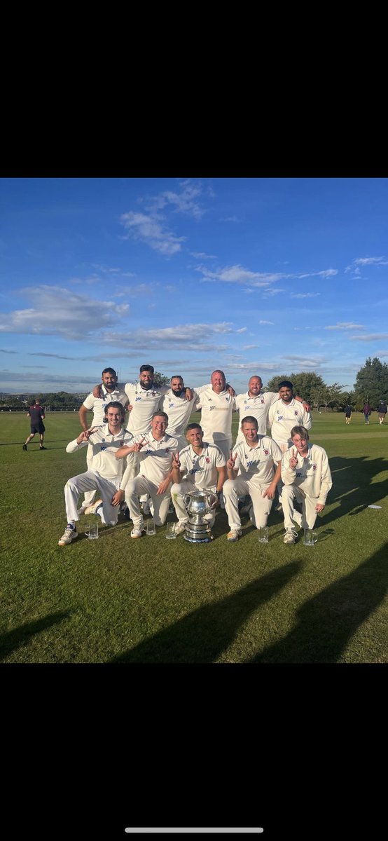 rawly1234's tweet photo. Incredibly proud of all the lads and our loyal supporters @Moorlandscc . Another Sykes cup against one of the best teams in local league cricket??? 🏆 🏆 https://t.co/xV0PCy6U6C