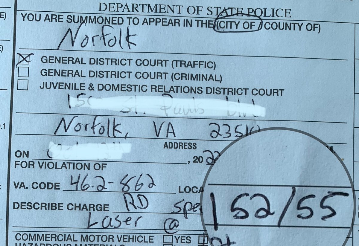 VSPPIO's tweet photo. Just b/c🌡temps are ↗️does not mean speeds should be, too! A #VSP trooper cited this driver in #norfolkva on I-64 for 152 mph in a posted 55 mph! 515 lives lost to traffic crashes in #Virginia this year so far-many b/c of excessive speed. #SlowYourSpeed #drive2savelives https://t.co/G7tWfmhXnZ