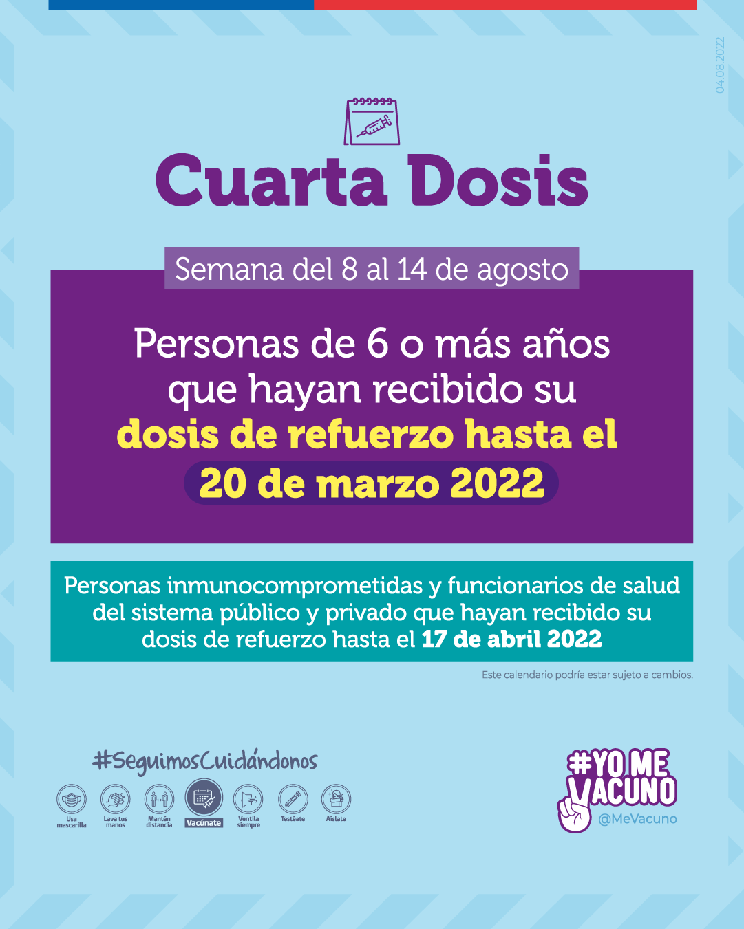 Yo Me Vacuno MinisterioSalud on Twitter "📅📌 Compartimos los