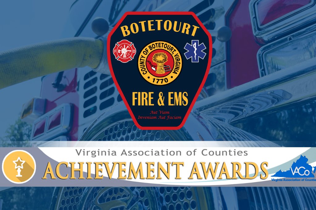 <a href="/VACounties/">VACo</a> announced the 29 recipients of the 2022 Achievement Awards, which recognizes excellence in local government programs.  We would like to congratulate <a href="/BCFireEMS/">Botetourt Fire & EMS</a> for being a recipient in the public safety category. Full story here ▶️botetourtva.gov/CivicAlerts.as…
#bocobrag