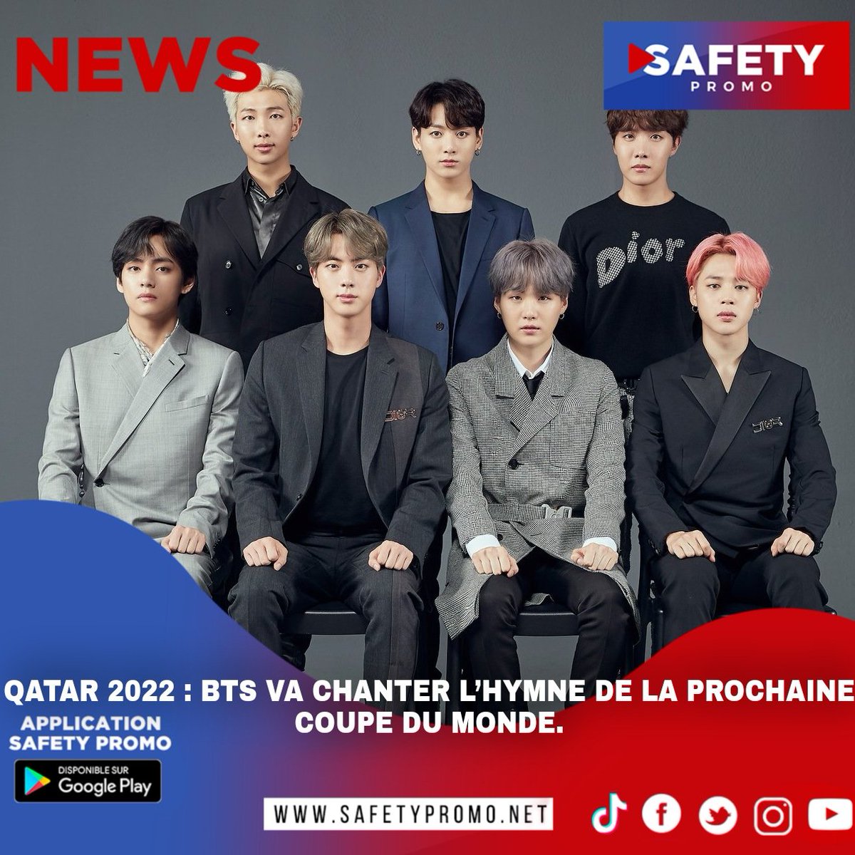 BTS va chanter l’hymne de la prochaine Coupe du monde. safetypromo.net/bts-va-chanter…
#safetypromo