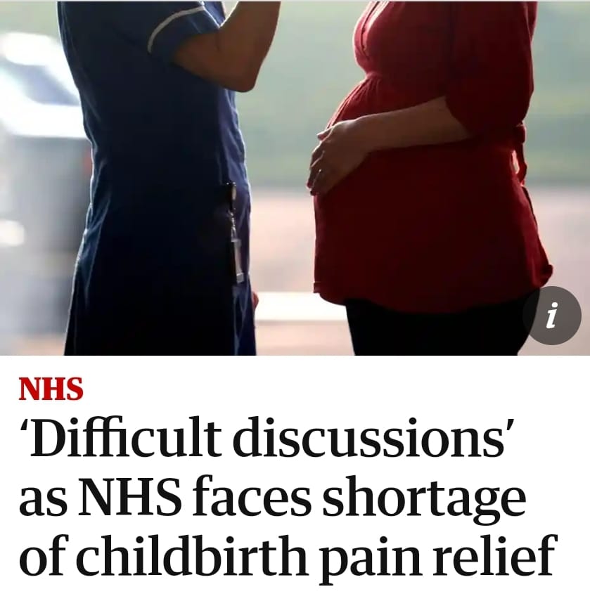 2022.

5th richest country in world.

People in labour being denied pain relief.

A difficult discussion it is not (and whoever wrote that headline has never given birth...)

Drive all those putting profit over women's health out of our NHS and big pharma.

#GenderHealthGap