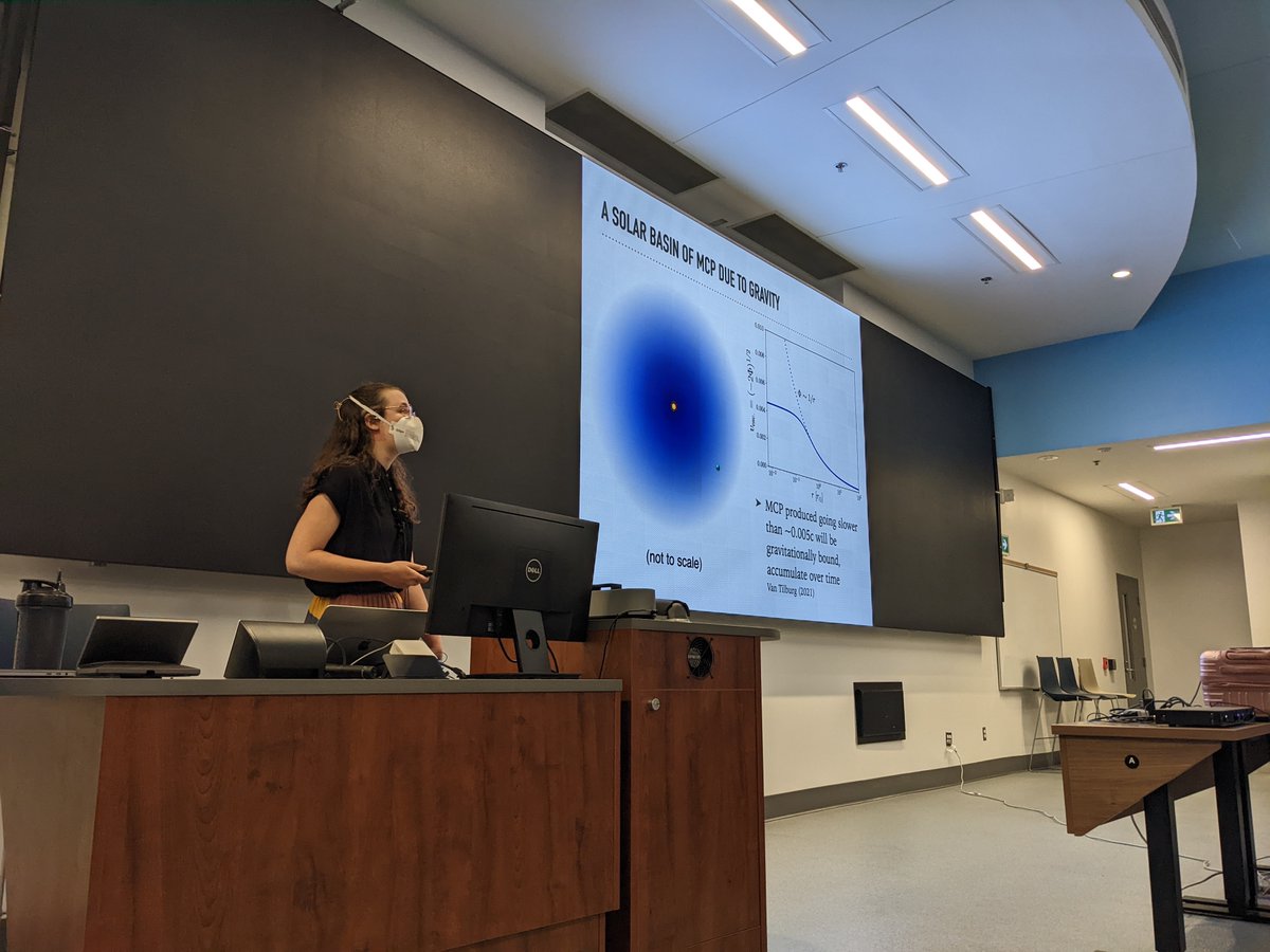 It's <a href="/BradleyKavanagh/">Bradley Kavanagh</a> and <a href="/Katelinsaurus/">Prof. Katelin Schutz</a> at #TeVPA2022!!!