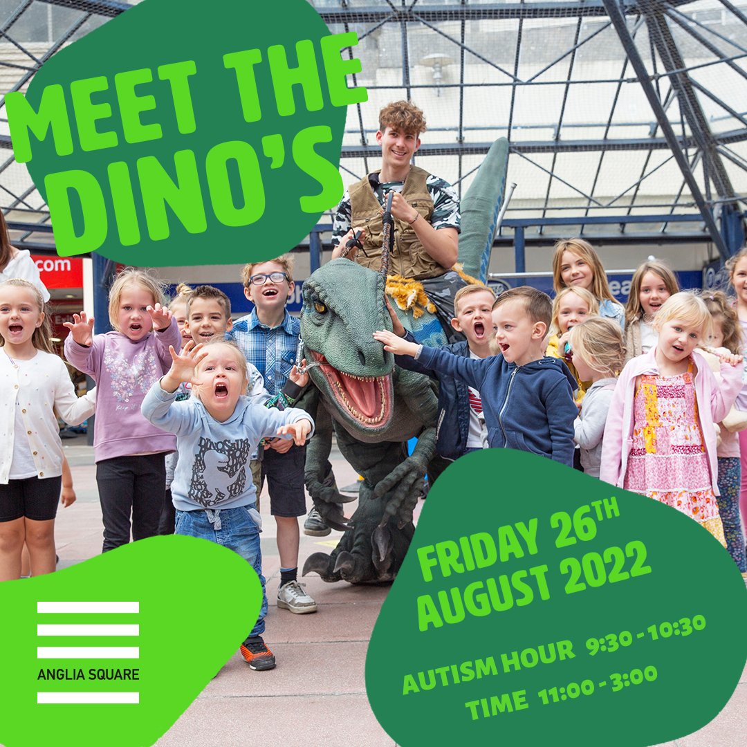 We hope that you're all excited to meet the #dinos! 🦖

We now have the event timings and we look forward to seeing you there! 🦕

Autism Hour 9.30 - 10.30am
Meet the Dinos 11.00 – 3:00pm

#Norwich #Dinosaur #Norfolk