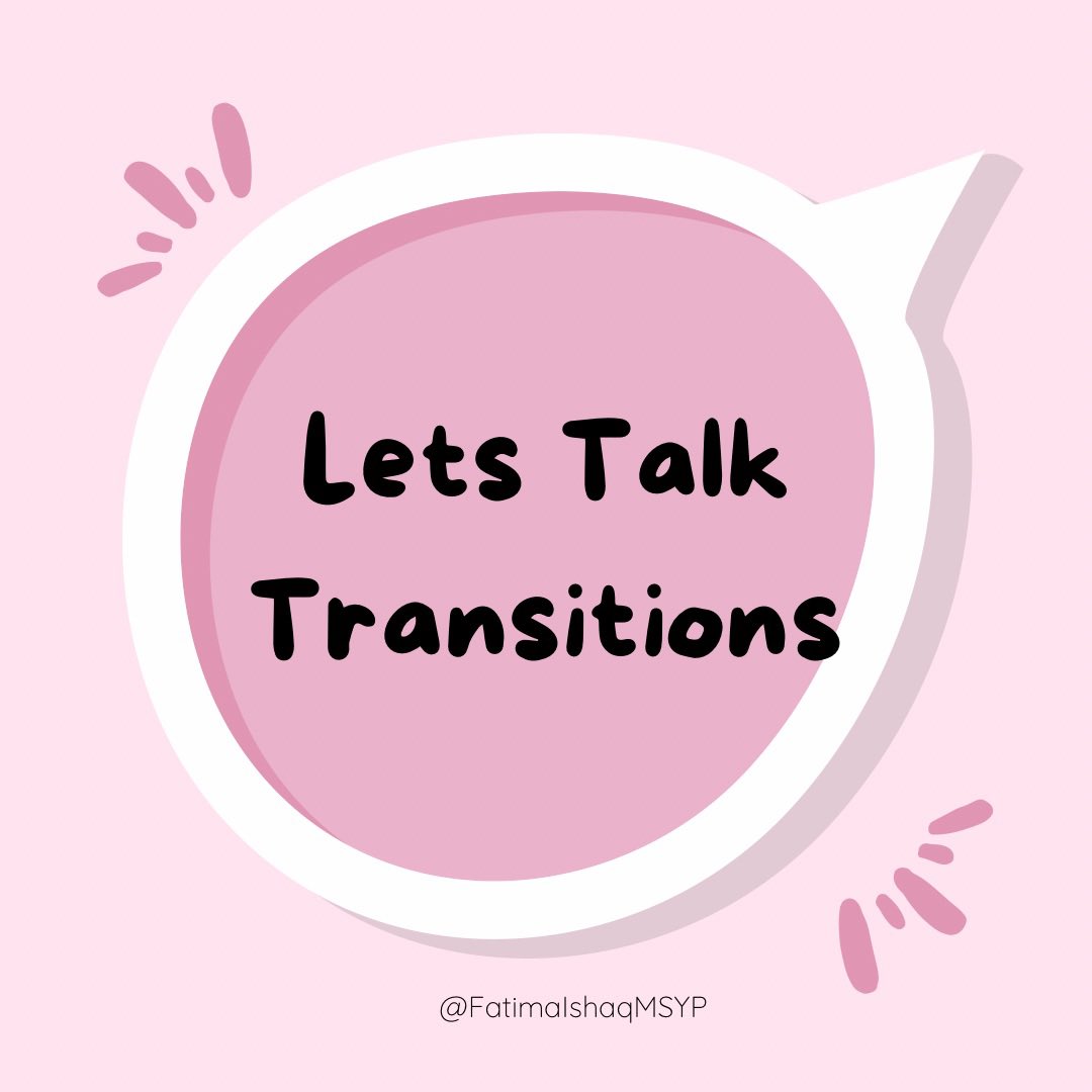 Today I’m excited to launch a Social Media Campaign on Mental Health Transitional Support, and would like to invite you all to #LetsTalkTransitions! 

The purpose of this is to raise awareness of the Transition Process for young people.

Please share far and wide!💗 (1/2)