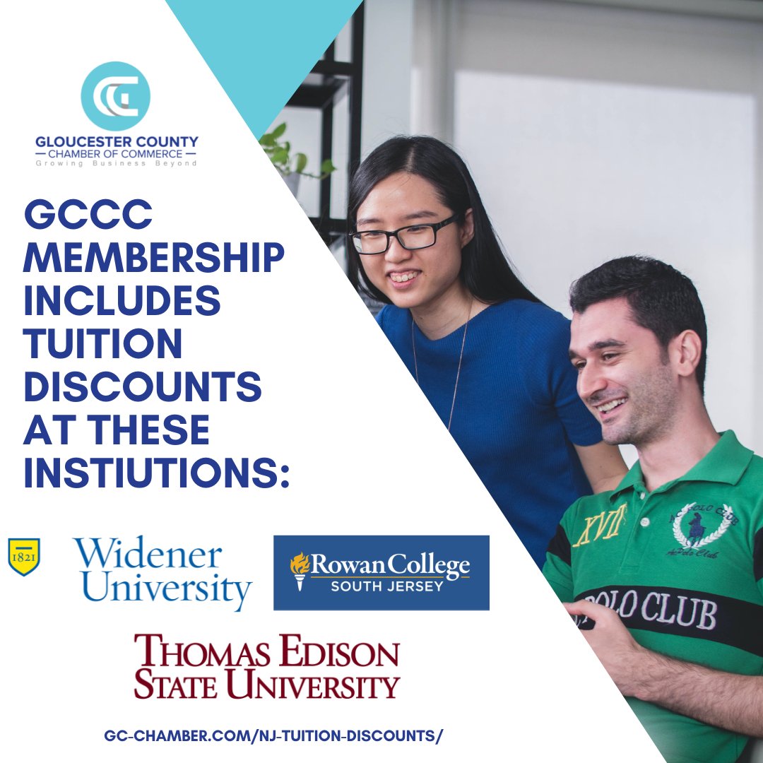 As the school year quickly approaches, don’t forget about your GCCC member-only benefit of tuition discounts at these 3 institutions! This benefit applies to both undergraduate and graduate courses, taken online or in-person. 

Learn more here: gc-chamber.com/nj-tuition-dis…

#GCCCnj