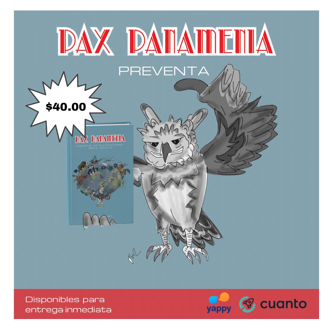 Desde hoy y hasta su presentación el 20 de agosto, preventa de Pax Panamenia 🗺, 350+ páginas de contenido e ilustraciones 📖, y sólo 300 ejemplares 📚. No te quedes sin el tuyo, disponibles para entrega inmediata por <a href="/cuantoapp/">Cuanto 🚀</a> o mándame un DM para yappy cuanto.app/bufeteillueca