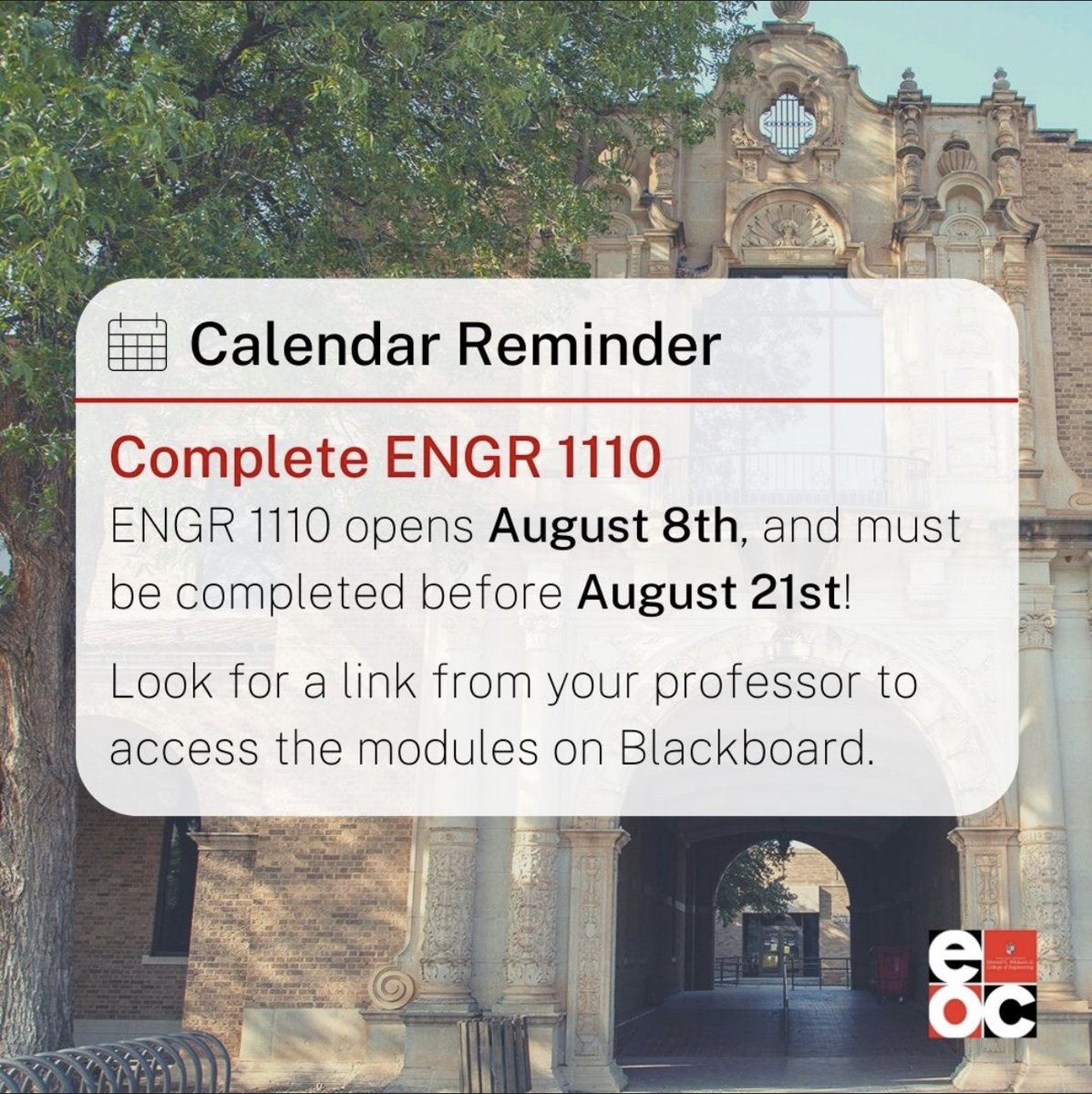 Whitacre College of Engineering - EOC tweet media