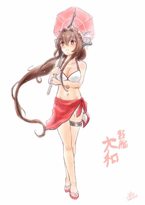 寝てた。
過去絵はるの。
#艦これ 
#大和進水日 