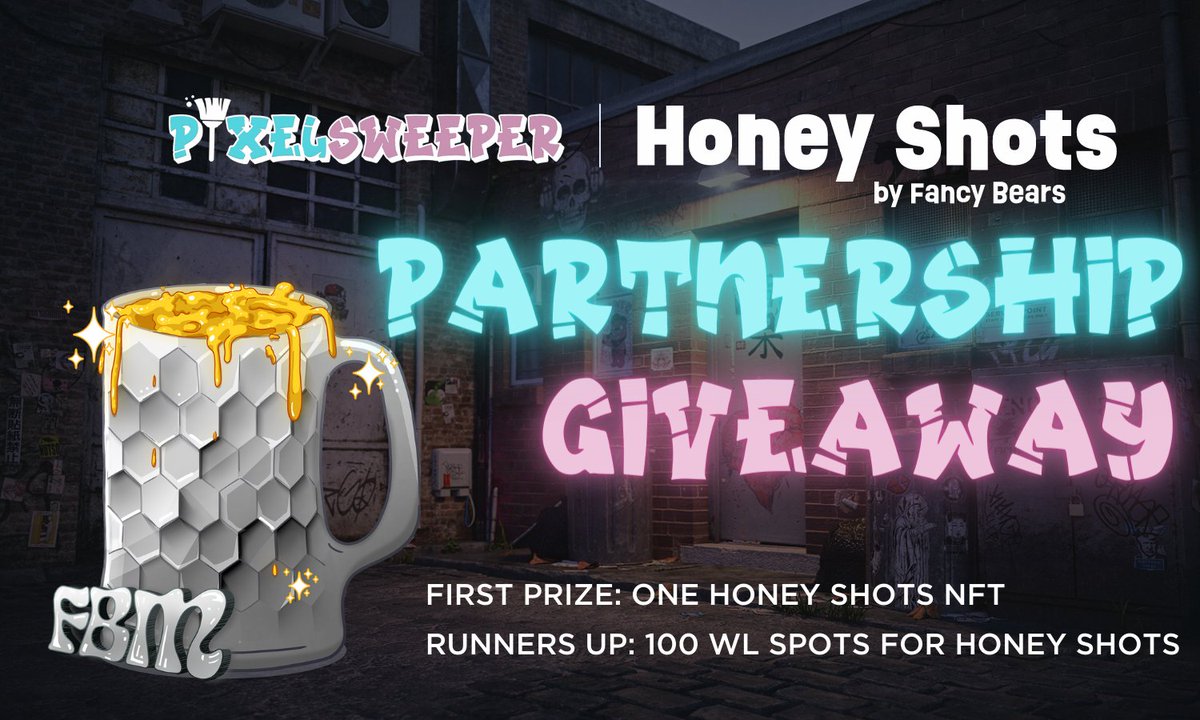 🧹 <a href="/FancyBearsMeta/">Fancy Bears Metaverse</a> #NFT Giveaway

☘️ Win a Free Honey Shots #NFT, or 100 WL Spots

⭐️ Like &amp; RT
⭐️ Follow <a href="/FancyBearsMeta/">Fancy Bears Metaverse</a> <a href="/Rareboard/">Rareboard</a> &amp; <a href="/PixelSweeper/">PixelSweeper 🧹</a>
⭐️ Join t.me/rareboard

Make sure to connect your wallet on Genki...

Take part 👇on @Genki_io 
box.genki.io/UTQ6ZG