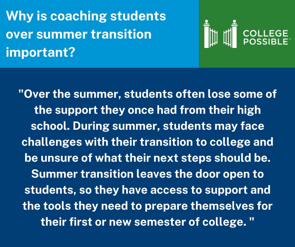 CollPossibleOMA's tweet photo. It’s Member Monday! Michaela is serving incoming college first-year students. “Summer transition leaves the door open to students, so they have access to support and the tools they need to prepare themselves for their first semester of college.”
#MemberMonday #NEServes https://t.co/TACQxvbJ46