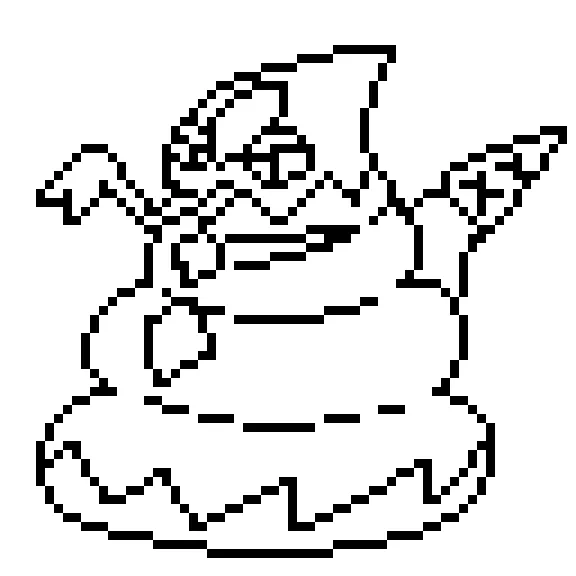 これは蛇のモンスター。
モチーフはソフトクリームだったかな?
#pixelart #fakemon #未完成 