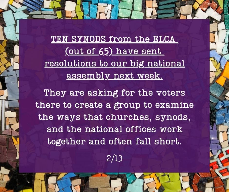 PolyglotEvangel's tweet photo. Looking for a fast and easy way to explain what #Reconstitution2022 is about and what we hope to accomplish at #ELCAcwa? Thanks to Pastor @WittPastor we now have some awesome purple memes to the rescue! Share widely and help us make the case for reconstitution! (Thread 1/4) https://t.co/uOAu2Q2cmd