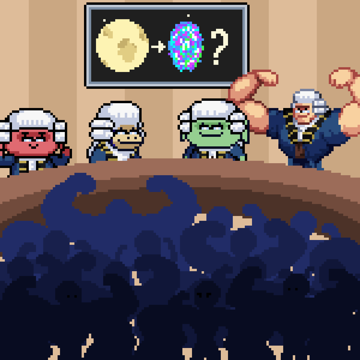 smolverse's tweet photo. Smols have been tasked with the difficult decision: To send everyone through a portal or not?

The people have spoken. We are taking flight and leaving the moon. Onwards!

But, what terrible fate awaits us through a (broken) portal? 🫢

Tune in tomorrow at 9 am EDT to find out... https://t.co/y1MbqC6Z6p