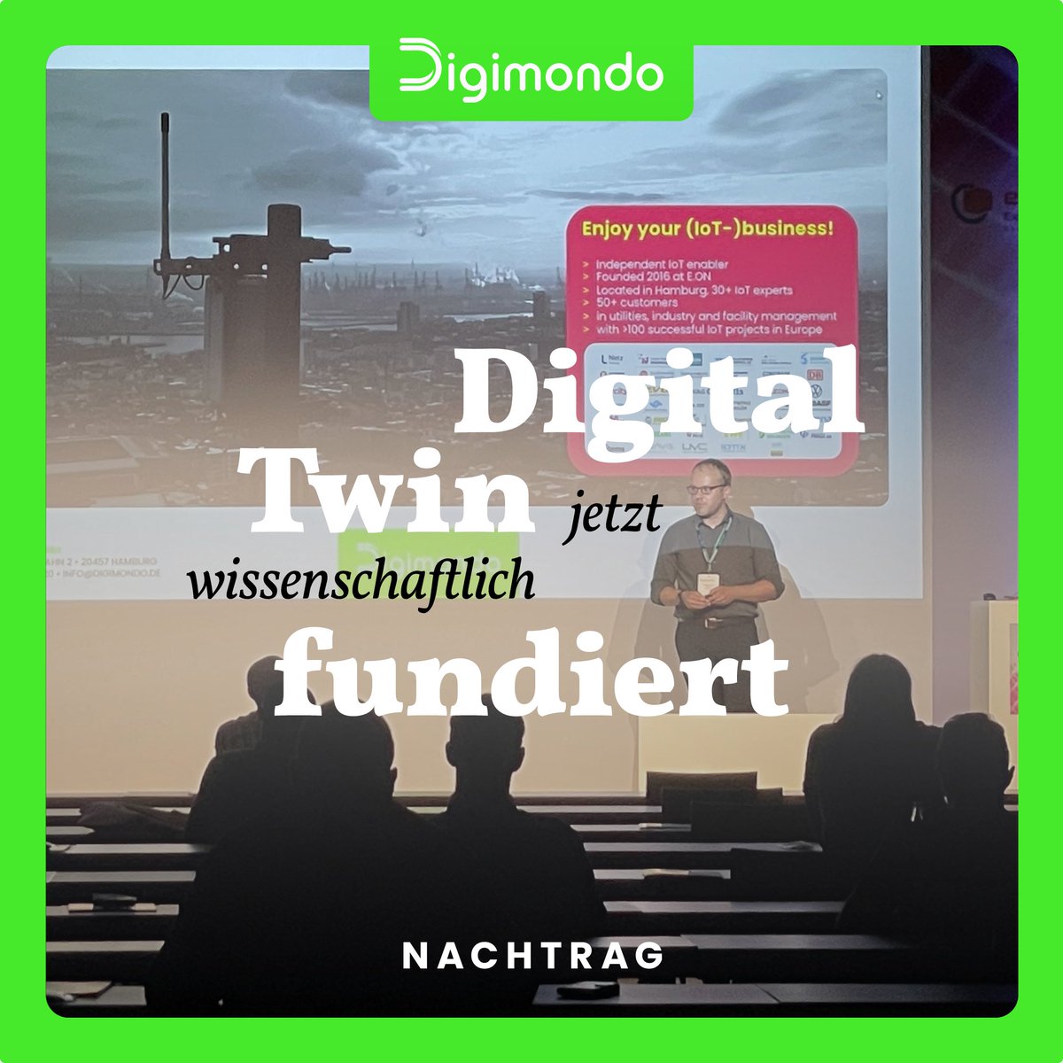 digimondogmbh's tweet image. #embeddedworld2022: Mittendrin als Speaker unser CPO Dennis. Sein Vortrag zu „Application of #DigitalTwins in #IoT-Platforms“ war ein voller Erfolg.
Hier gelangt Ihr zum Konferenzband: digimondo.com/ueber-uns/news…
#EnjoyYourBusiness #ew2023
