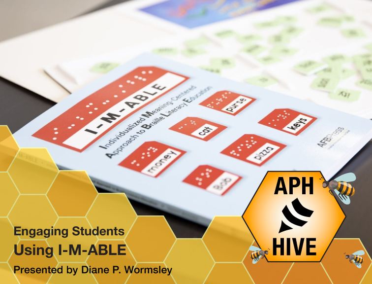 APHfortheBlind's tweet photo. The Individualized Meaning-centered Approach to Braille Literacy Education (I-M-ABLE) method of instruction course is in the APH Hive! Take "Engaging Students Using I-M-ABLE" for 10 ACVREP credit hours &amp; learn how this approach helps braille readers thrive https://t.co/UEbFdCUkAX https://t.co/IzIfHDAHMU