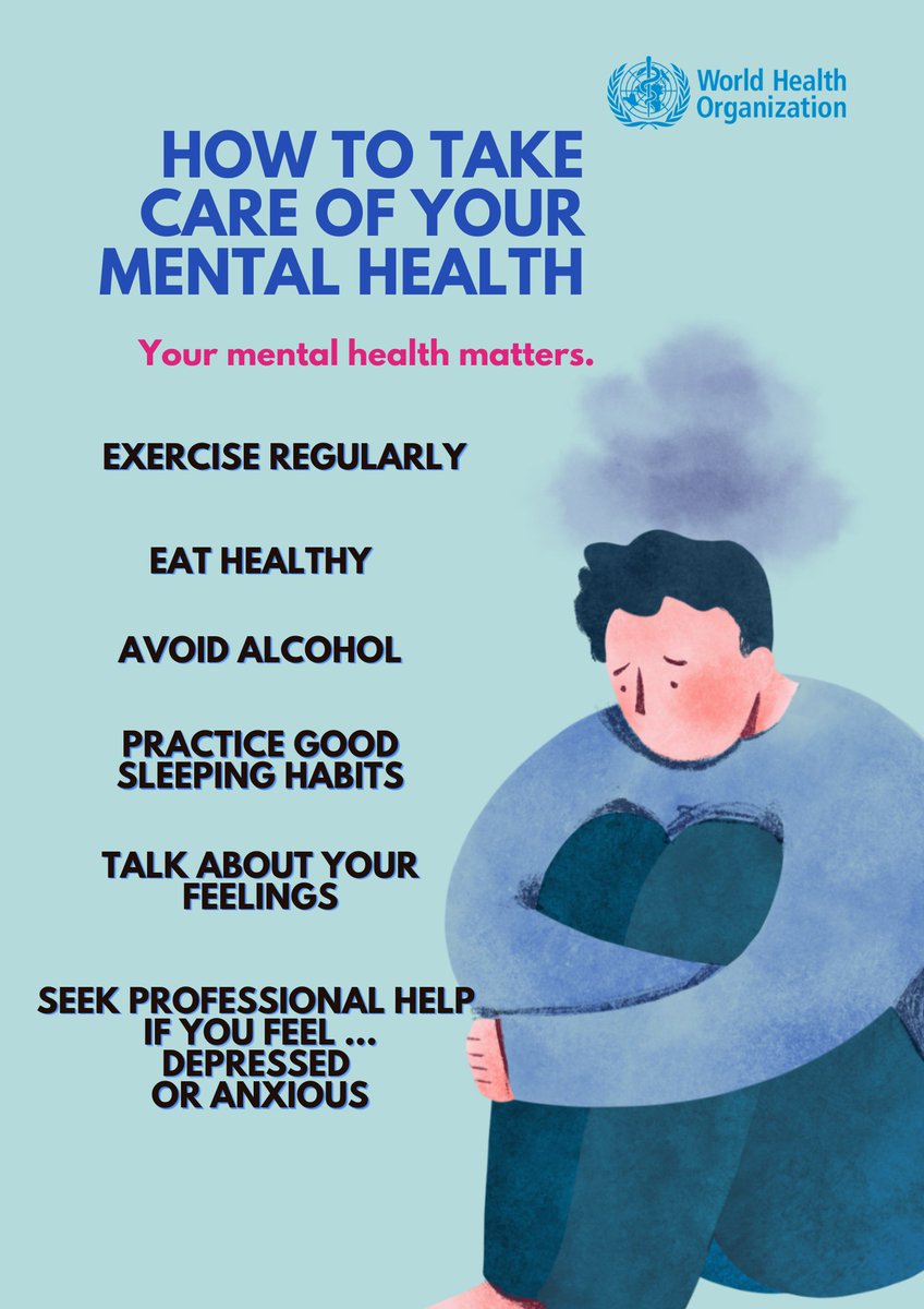 WHOWPRO's tweet photo. Your #MentalHealthMatters. Here are some things you can do to take care of your #MentalHealth 👇 https://t.co/73Wbuam1Yn