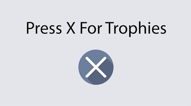 PSLifeStyle's tweet photo. There's a game called "Press X For Trophies" on the PS Store that appears to be mocking Sony's storefront. https://t.co/VCY1LAwYXG https://t.co/JzFYvLDSjh