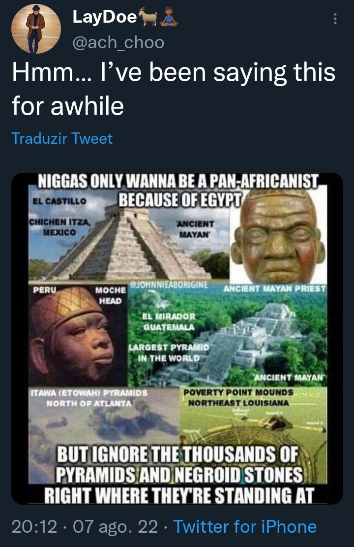 afrocentrists posting their L's online on Twitter "https//t.co/m99z3X9QS5" / Twitter