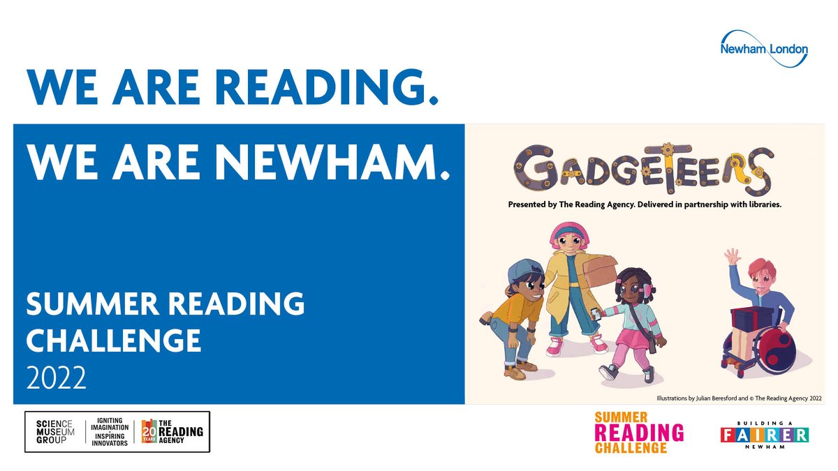 NewhamLibraries's tweet photo. Calling all @NewhamLondon #Gadgeteers don't forget to #KeepUpTheChallenge in your library this summer. Your reading adventure awaits! @readingagency https://t.co/ADkImUogWF