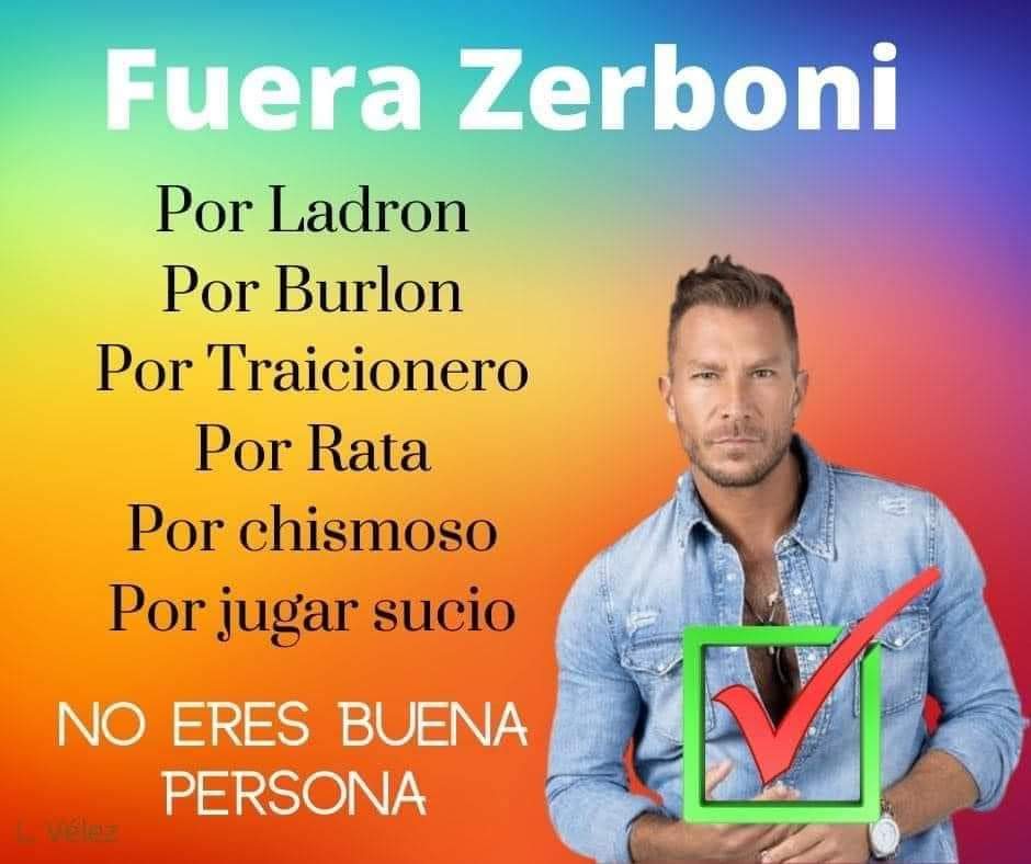 <a href="/TLMDRealities/">Telemundo Realities</a> Solo pedimos que sean honestos con el público con sus votaciones y que gane la persona que de verdad merece no alguien fabricado como "Zerboni" que le han tapado y editado sus vídeos su agresividad, sus manipulaciones y mentiras así NO se gana #LCDLF2