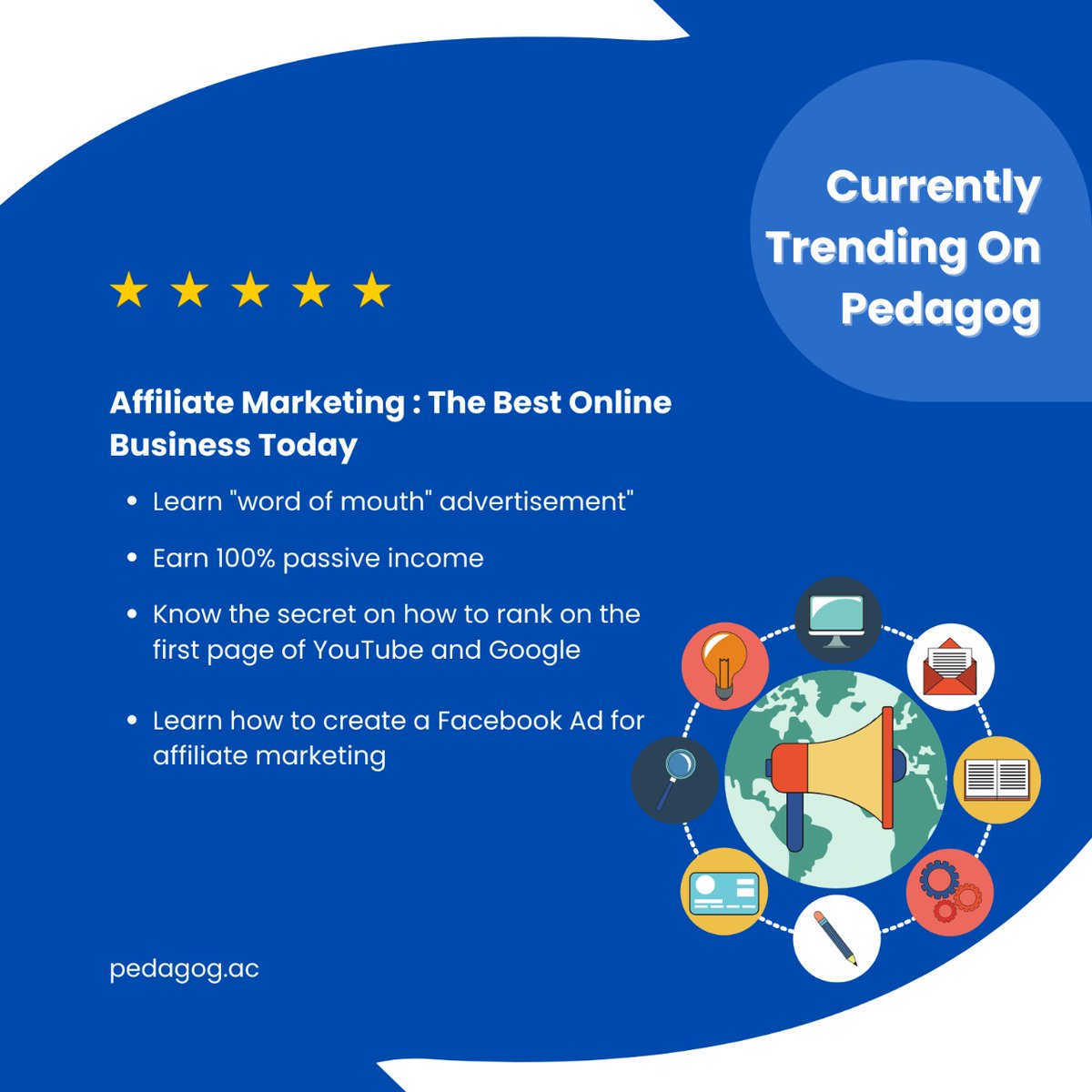 Learn this simple yet powerful marketing course by a renowned Affiliate Marketing King - Roni Hon, enrolled by 300+ students. Lay a strong foundation for a massive income and grow your business through this course. 

Visit pedagog.ac today!

#pedagog #eLearning