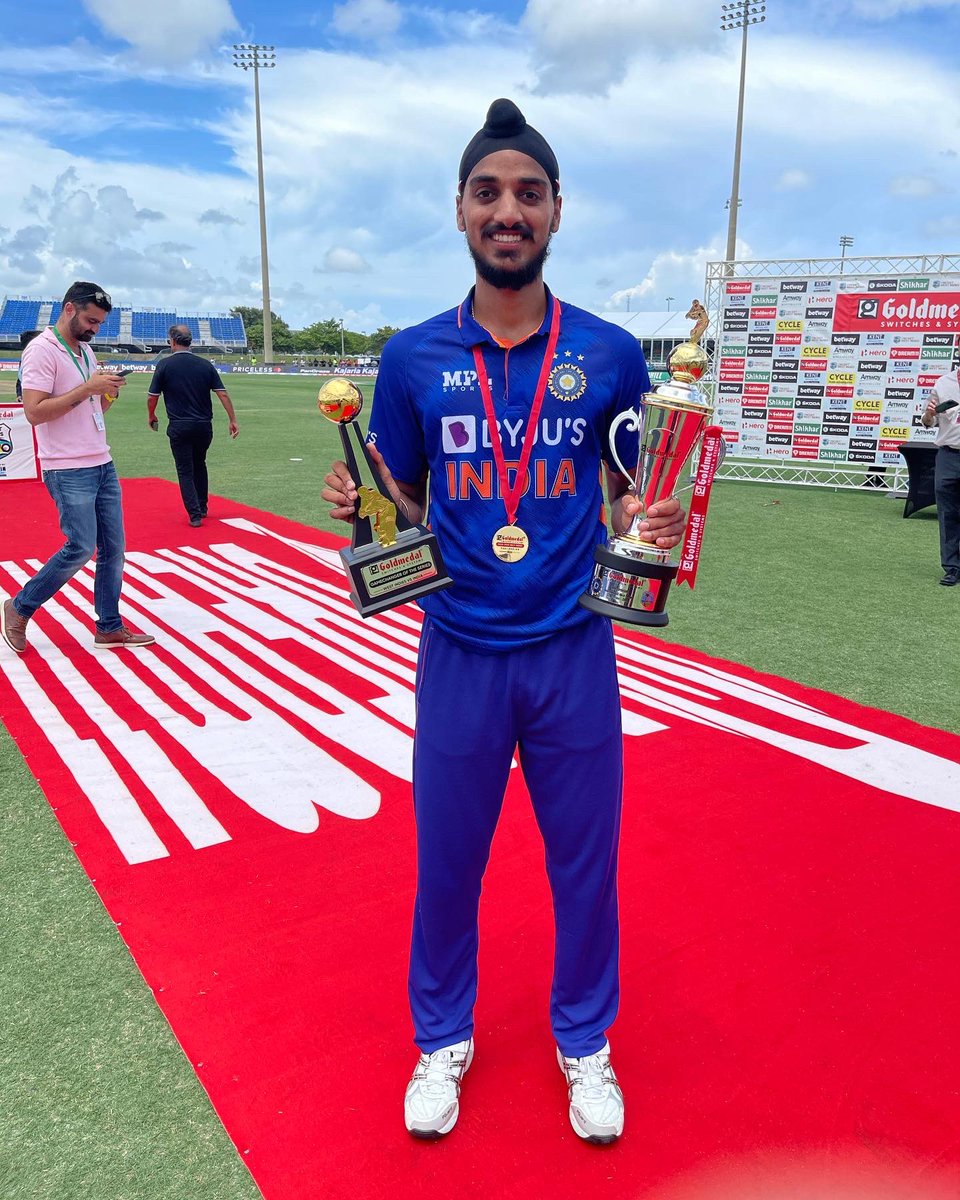 arshdeepsinghh's tweet photo. A great series win💙 https://t.co/Q485ccpjXA