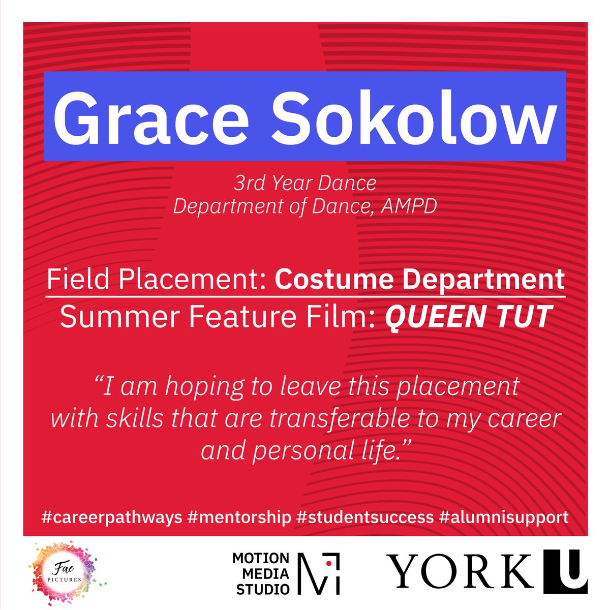 YorkMotion's tweet photo. 5 Field Placements on #QueenTut Principal Photography starts today! Big congrats to our @YorkuAMPD students &amp; thank you @FaePictures for the invaluable elearning opportunity @YorkUProvost @YorkUCareerCtr #alumni #mentorship #community #careers https://t.co/JTQ7mCeqA2