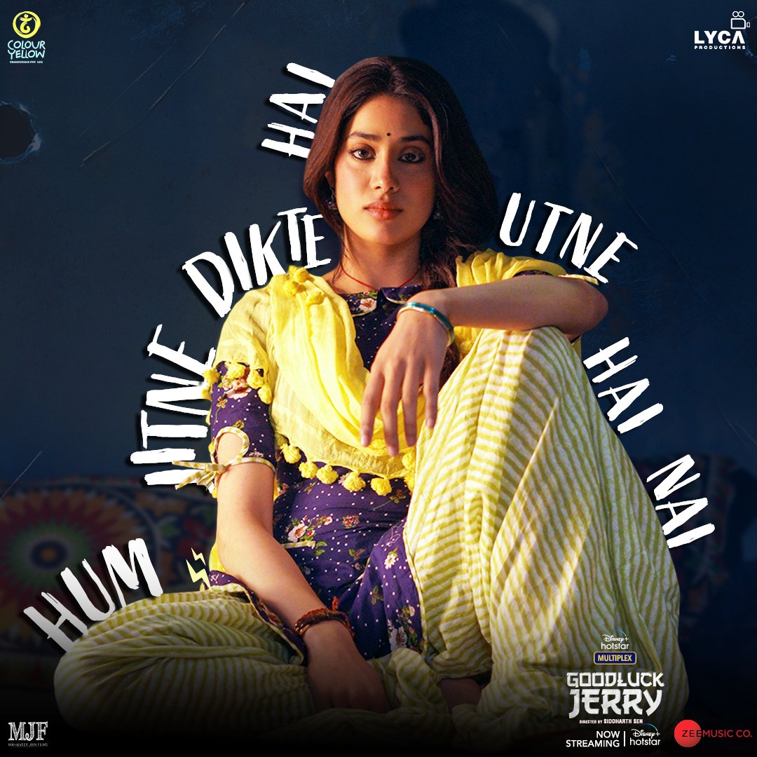 colouryellow_in's tweet photo. Don't judge a Jerry by her looks!
Catch her in action in #GoodLuckJerry
#GoodLuckJerryStreamingNow on @DisneyPlusHS
#DisneyPlusHotstarMultiplex
@Sen_sidd #PankajMatta #Janhvikapoor #DeepakDobriyal #MitaVasisht @neerajsoodactor @isahilmehta @sushant_says @jaswant_dalal https://t.co/Q3DKU9v9g2