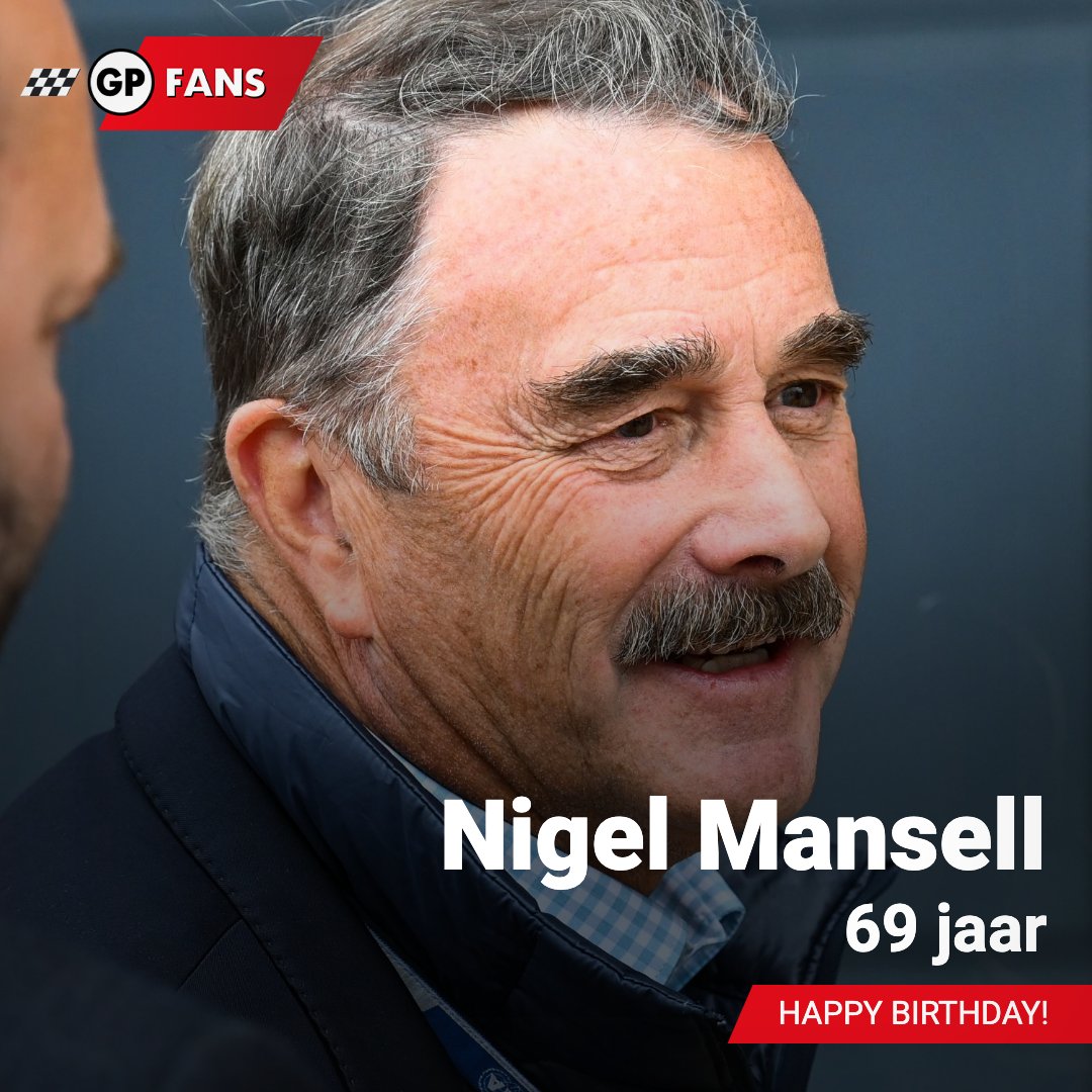 Nigel Mansell viert vandaag zijn 69ste verjaardag. Happy birthday    