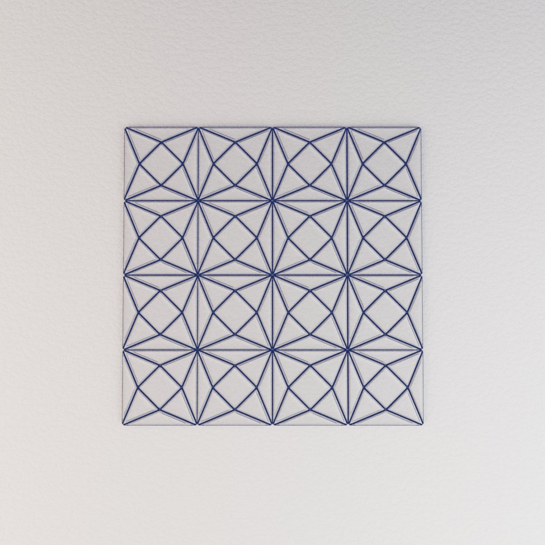Alc_ve's tweet photo. Two variants of a zellige pattern recently noticed at Fes airport...

I was happy to experiment with the interlacing and manage to respect the alternate crossing above / below, even when more than two lines cross at some points.

#geometricart #zellige #zellij #islamicart https://t.co/vfqkHnGRPZ