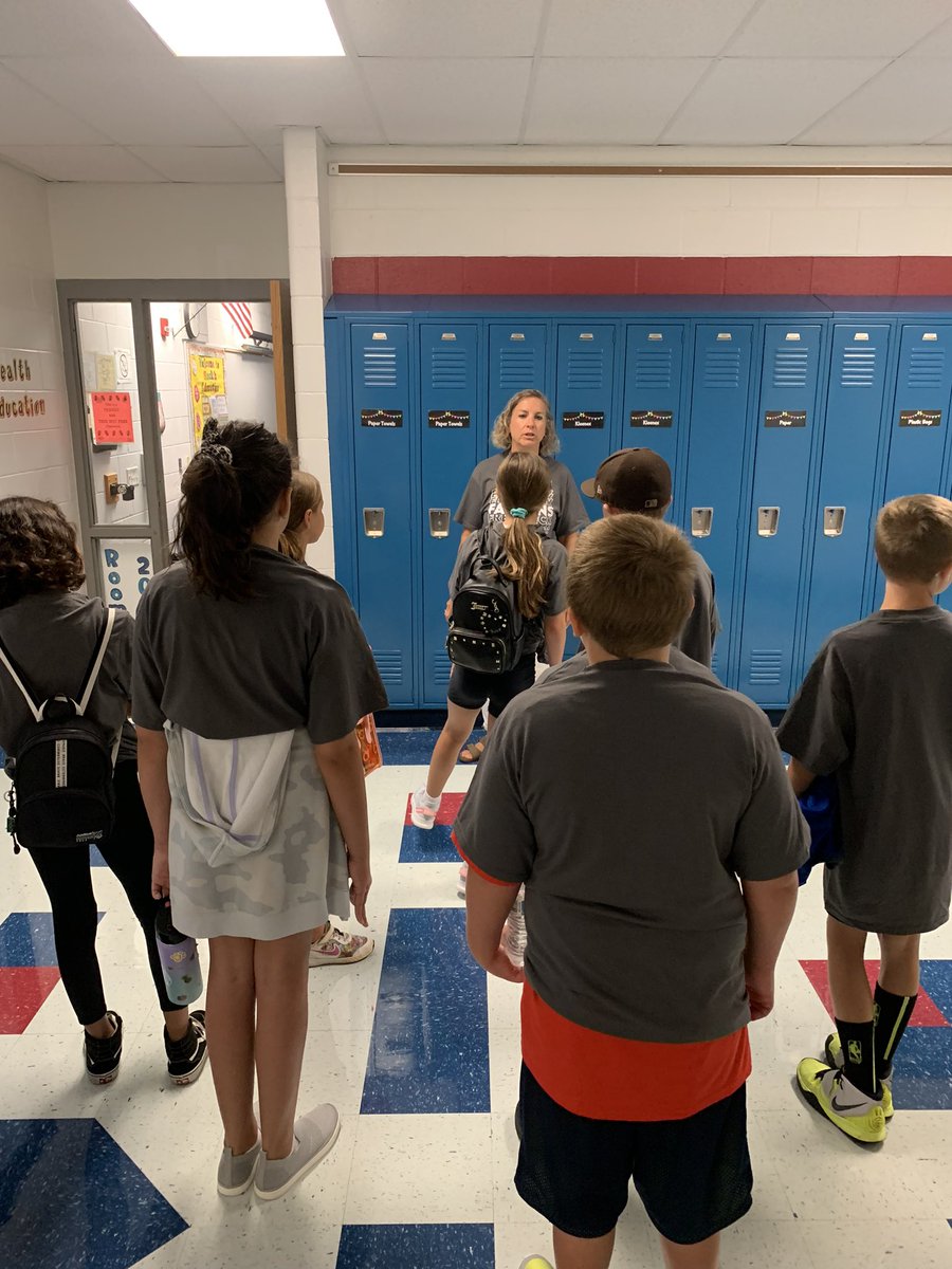 EDetweiler24's tweet photo. Great to see kids back in the building. Here are some of our 5th graders learning about their new building for the next two years. Looking forward to seeing them grow and learn over that time. #KickOffCamp #SOAR @FrederickCCSD46 @CCSD46 https://t.co/BQNDYBBRoQ