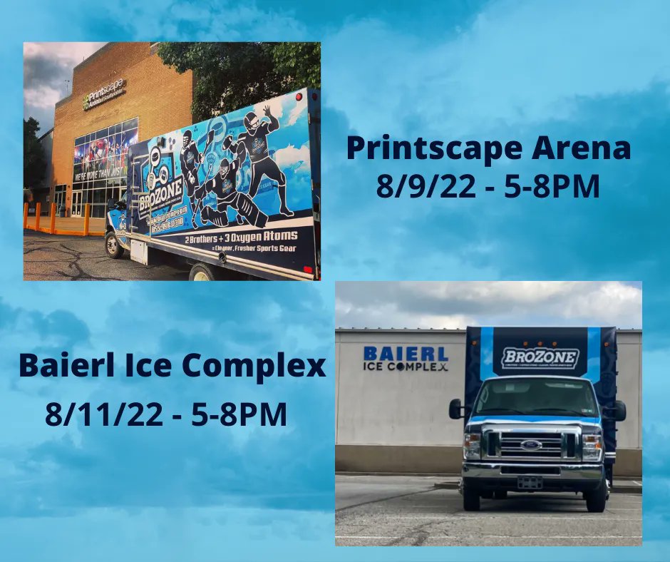 BroZoneInc's tweet photo. 🚚 We've got stops this week!

💚 8/9 at @PrintScapeIce 
💙 8/11 at @BaierlIce 

😎 New to Brozone?

😍 Get 50% off auto-applied at check out when you book through this link

https://t.co/iVl9PGnvaB https://t.co/XVBKZY1ud5