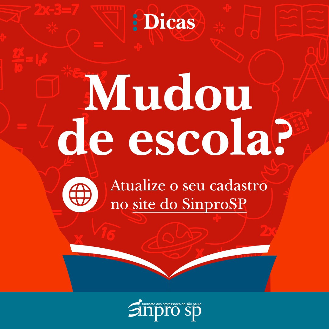 sinprosp's tweet image. Se você mudou de escola, precisa informar ao Sindicato.

Atualize seu cadastro no site do SinproSP!

Acesse: bit.ly/3Qxi5mV

#cadastro #sinpro #sinprosp